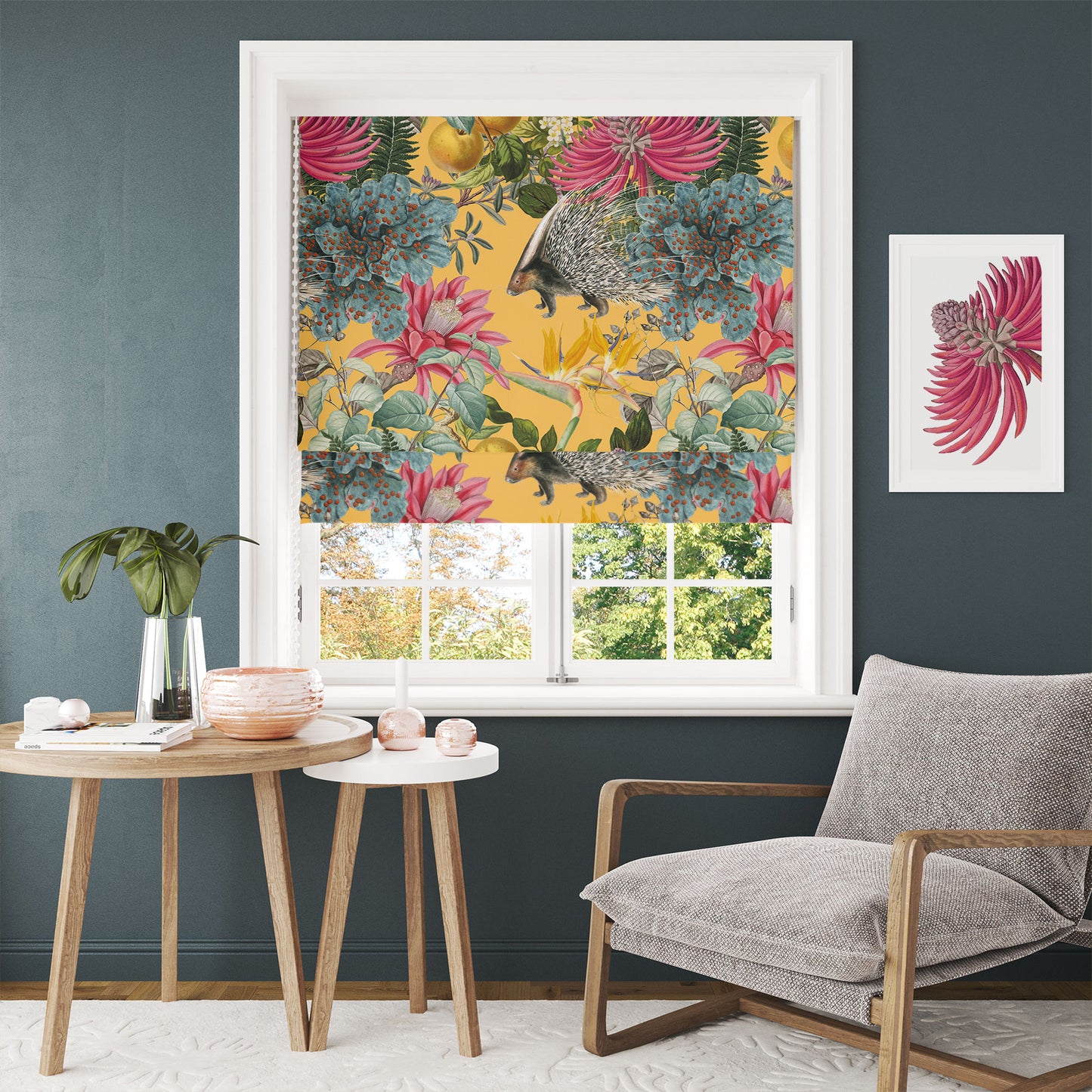 FABRIC BY THE METRE ~ Porcupine Paradise in Yellow