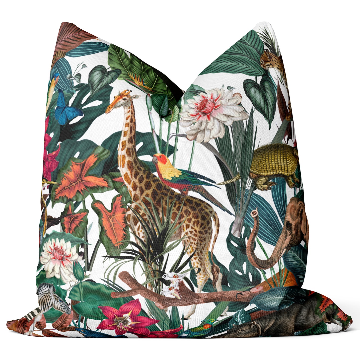 JUNGLE WILD (White colourway) scatter cover