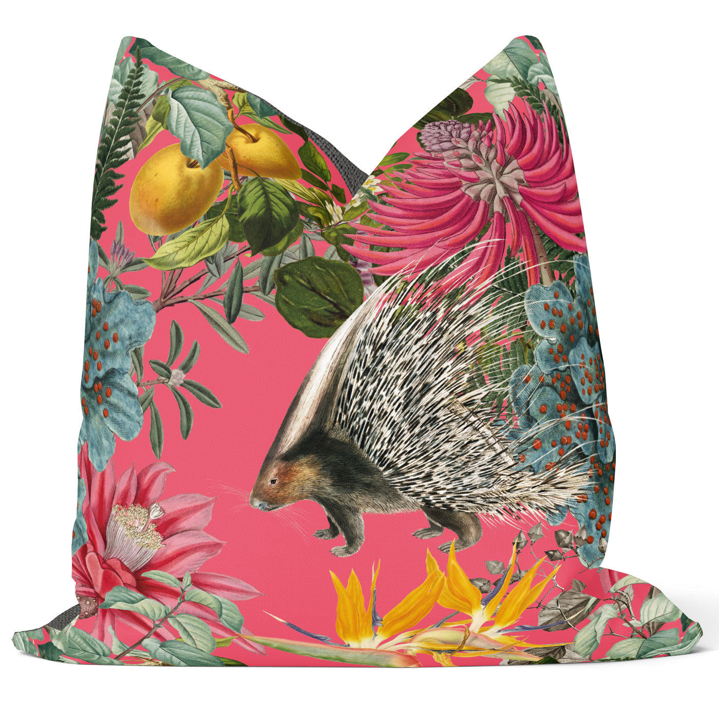 PORCUPINE PARADISE (Pink colourway) scatter cover