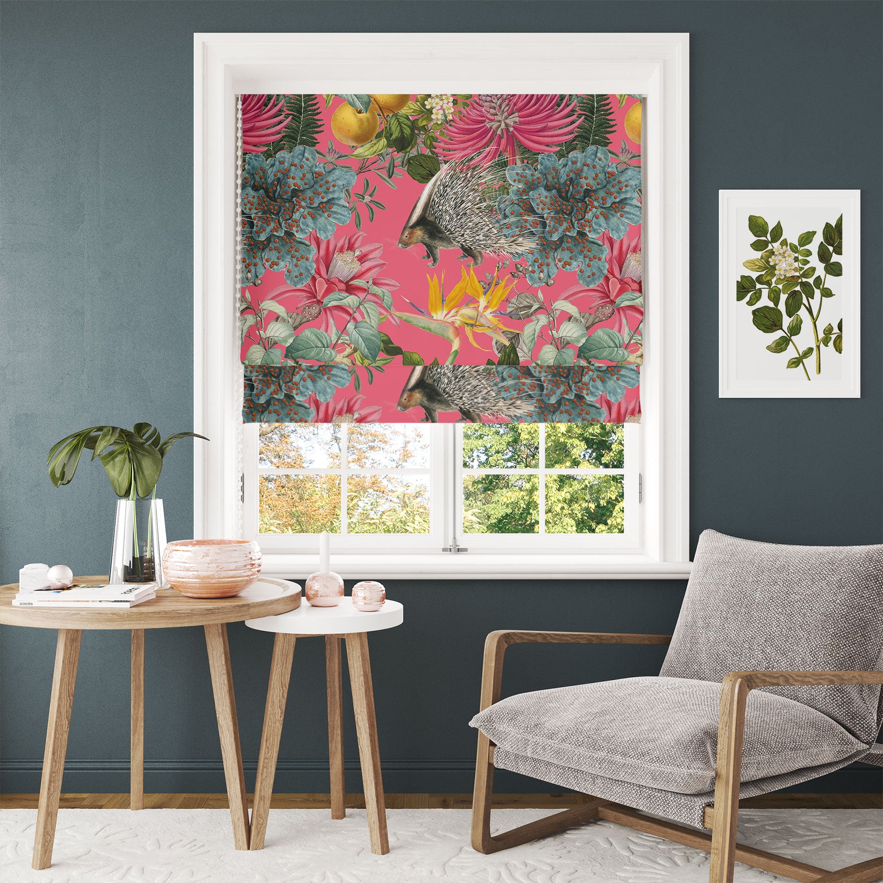 FABRIC BY THE METRE ~ Porcupine Paradise in Pink
