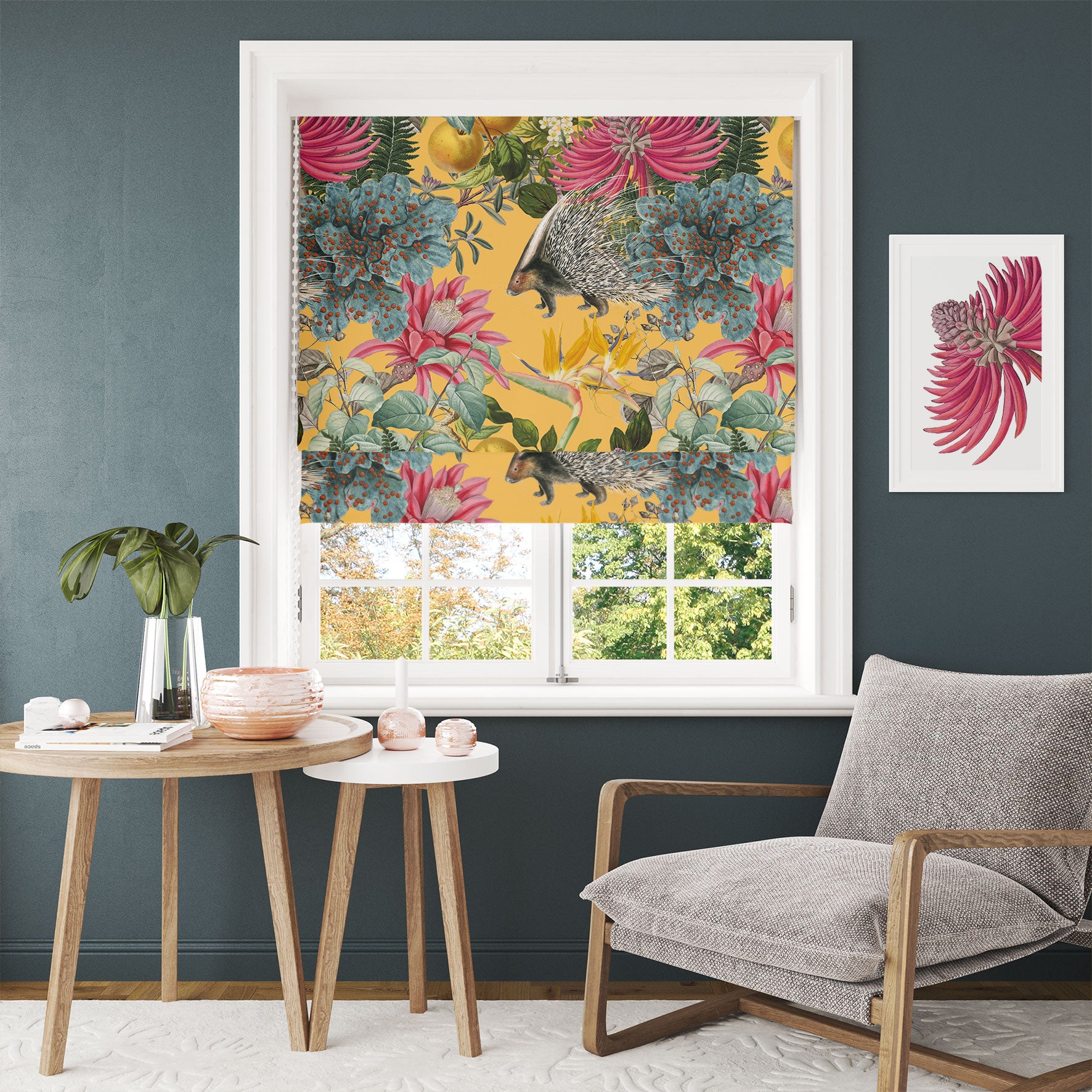 FABRIC BY THE METRE ~ Porcupine Paradise in Yellow