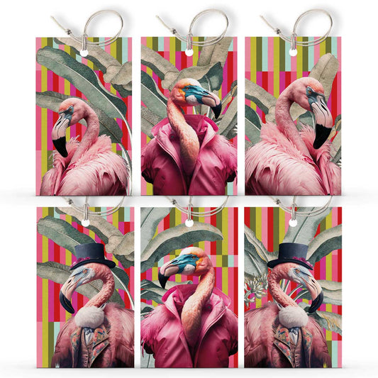 PRE-ORDER - GIFT TAG SET [6] ~ Flamingo Fantasy