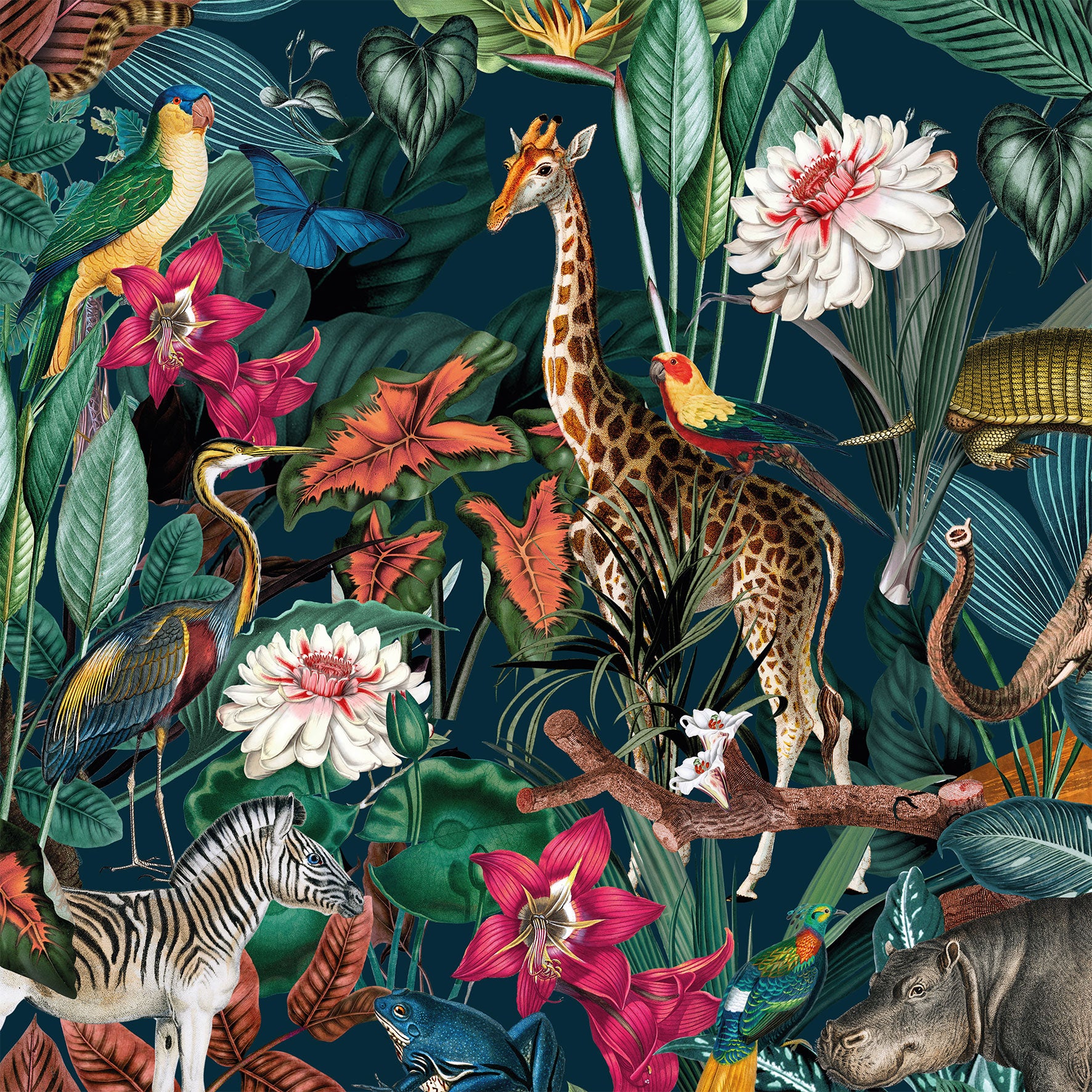 WRAPPING PAPER ~ Jungle Wild Inky [5 sheets]