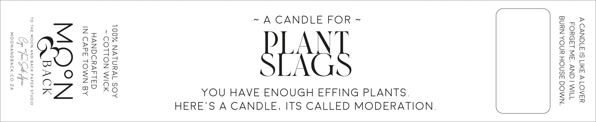 DARK SIDE CANDLE - A Candle for Plant Slags