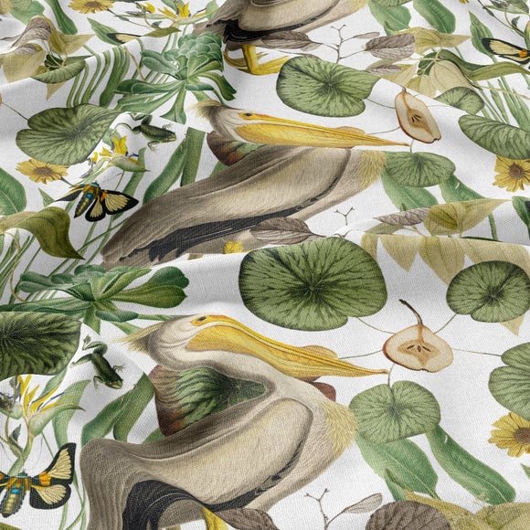 FABRIC BY THE METRE ~ Pelican & The Pear White