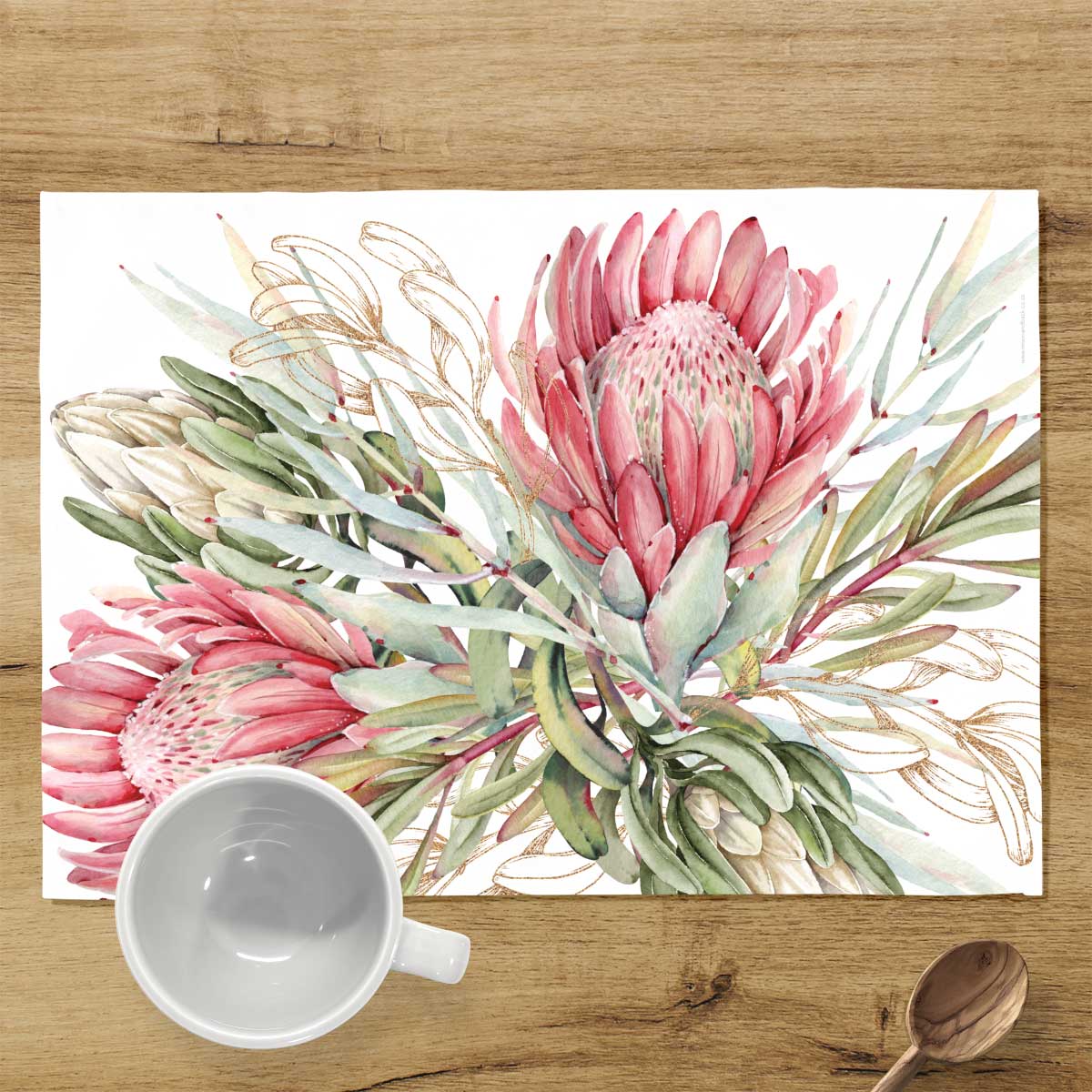 REUSABLE PLACEMATS [4] ~ Protea Bouquet