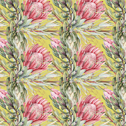 FABRIC BY THE METRE ~ Protea Lime