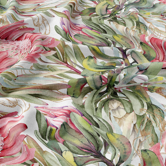 FABRIC BY THE METRE ~ Protea White
