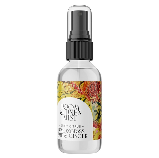 ROOM SPRAY / LINEN MIST [100ml] - LEMONGRASS LIME & GINGER