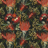 FABRIC BY THE METRE ~ FireFly Black