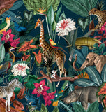JUNGLE WILD INKY Scatter Cover in Cotton