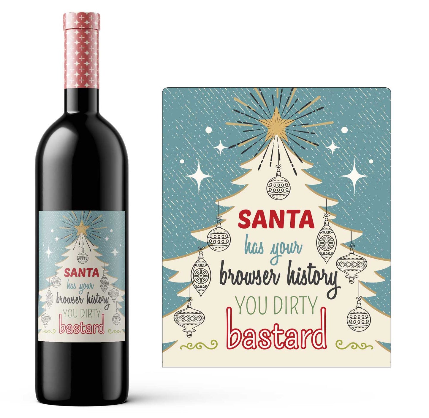 DARK SIDE WINE LABELS - A Retro Christmas