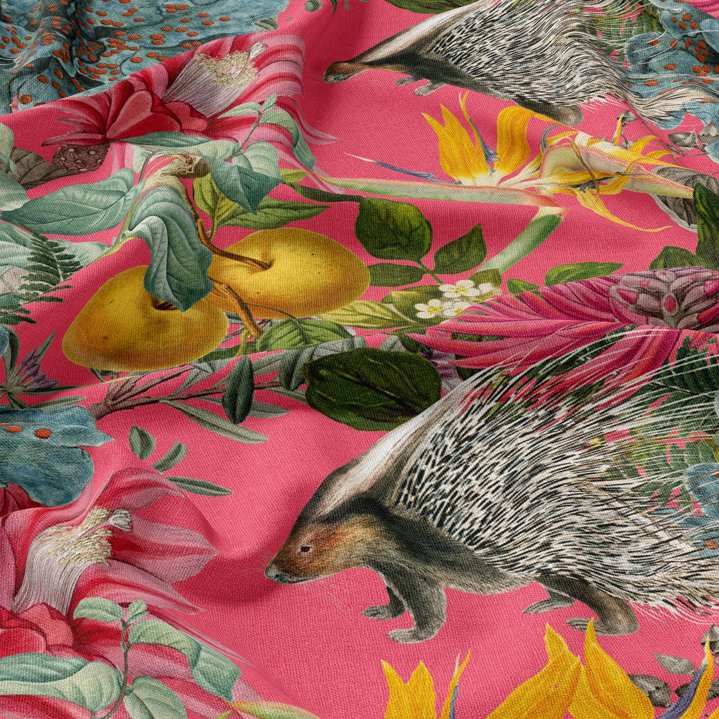 FABRIC BY THE METRE ~ Porcupine Paradise in Pink