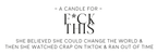 DARK SIDE CANDLE - A Candle for F*ck This