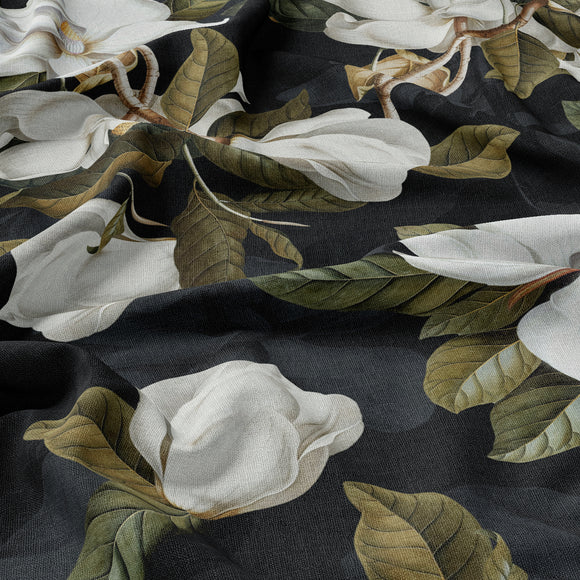 FABRIC BY THE METRE ~ Magnolia Black