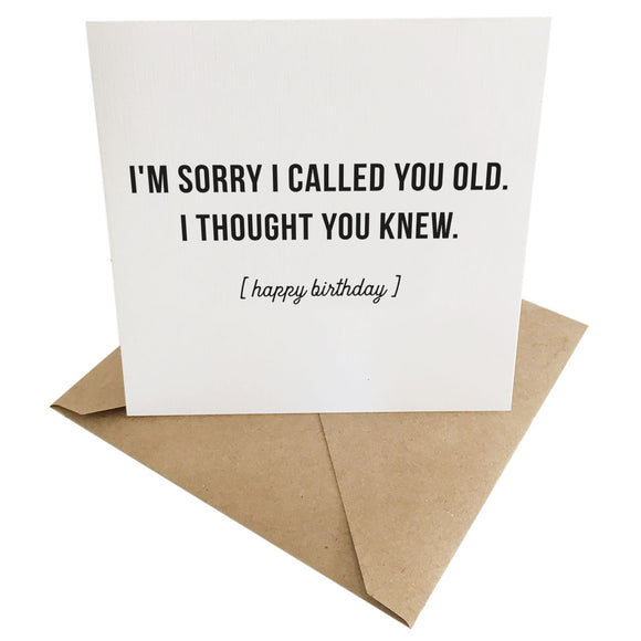 DARK SIDE GIFT CARD ~ Called You Old