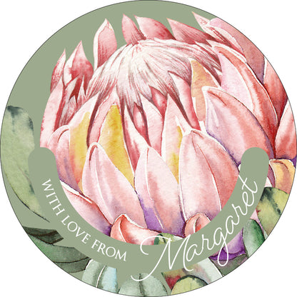 Proteas in Sage Gifting Stickers