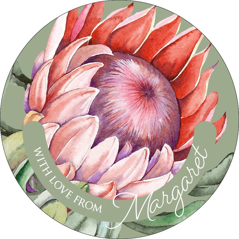 Proteas in Sage Gifting Stickers