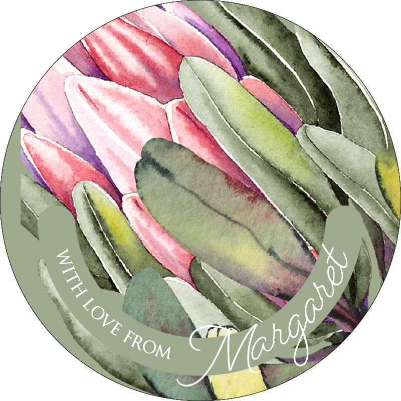 Proteas in Sage Gifting Stickers