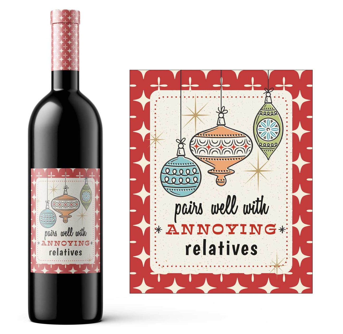 DARK SIDE WINE LABELS - A Retro Christmas