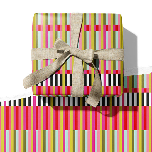 WRAPPING PAPER ~ Dopamine Stripe [5 sheets]