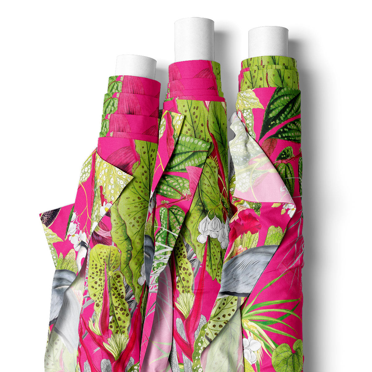 FABRIC BY THE METRE ~ Fuschia & Lime Pink