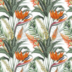 FABRIC BY THE METRE ~ Paradise Found White