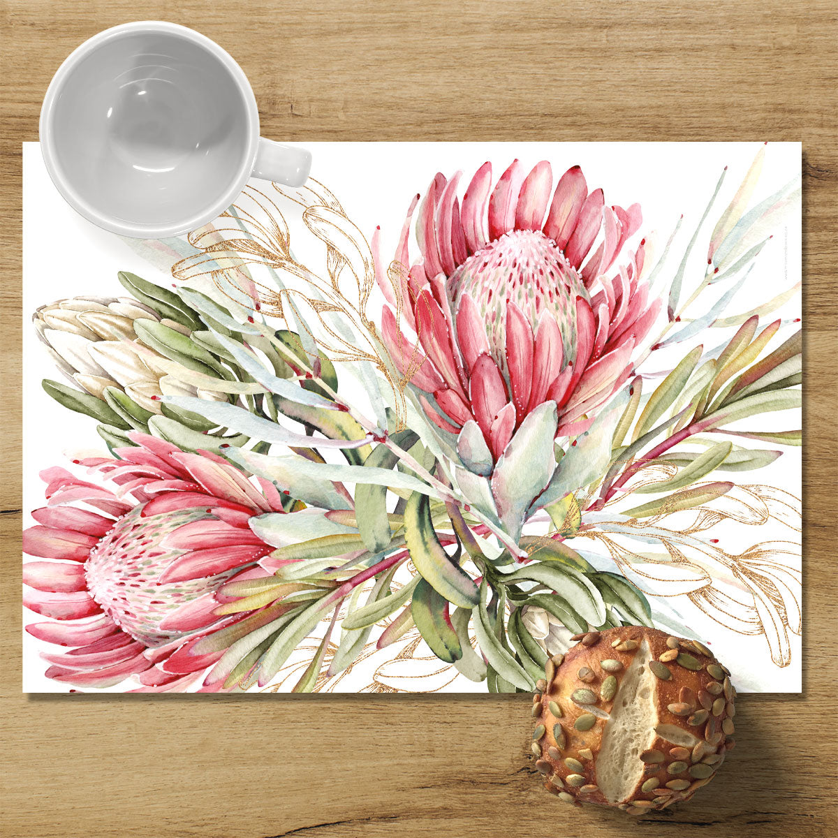 REUSABLE PLACEMATS [4] ~ King Protea